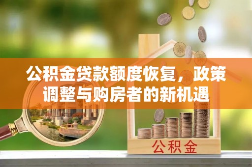 龙里公积金贷款额度恢复，政策调整与购房者的新机遇