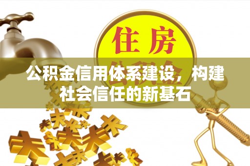 龙里公积金信用体系建设，构建社会信任的新基石